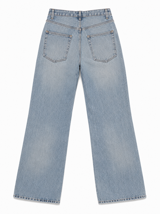 VINTAGE PRINT SELVEDGE JEAN back view