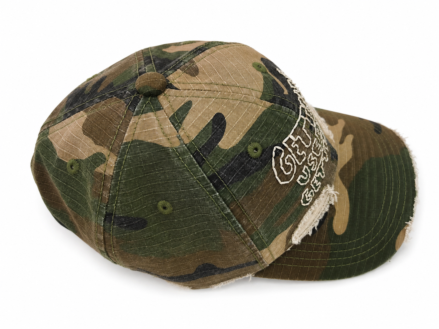 GETTING USED CAMO TWILL CAP side view